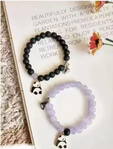 Panda magnetic matching bracelet