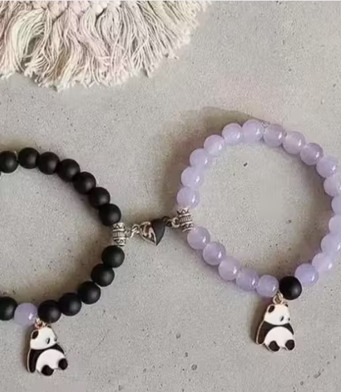 Panda magnetic matching bracelet
