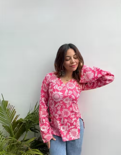 pink kurti viral
