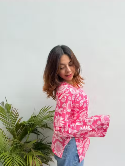 pink kurti viral
