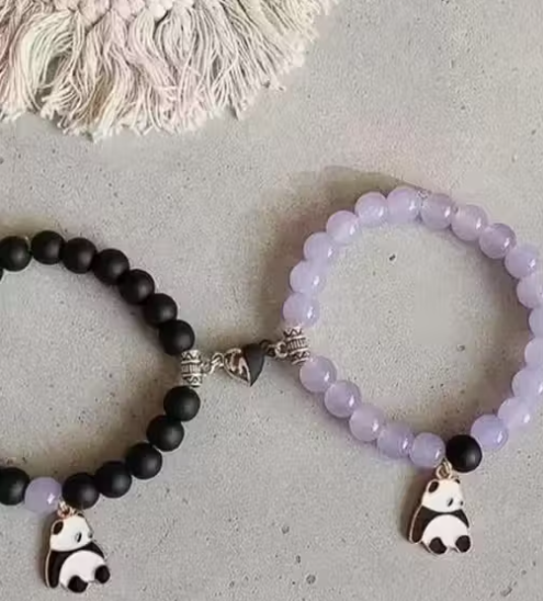 Panda magnetic matching bracelet