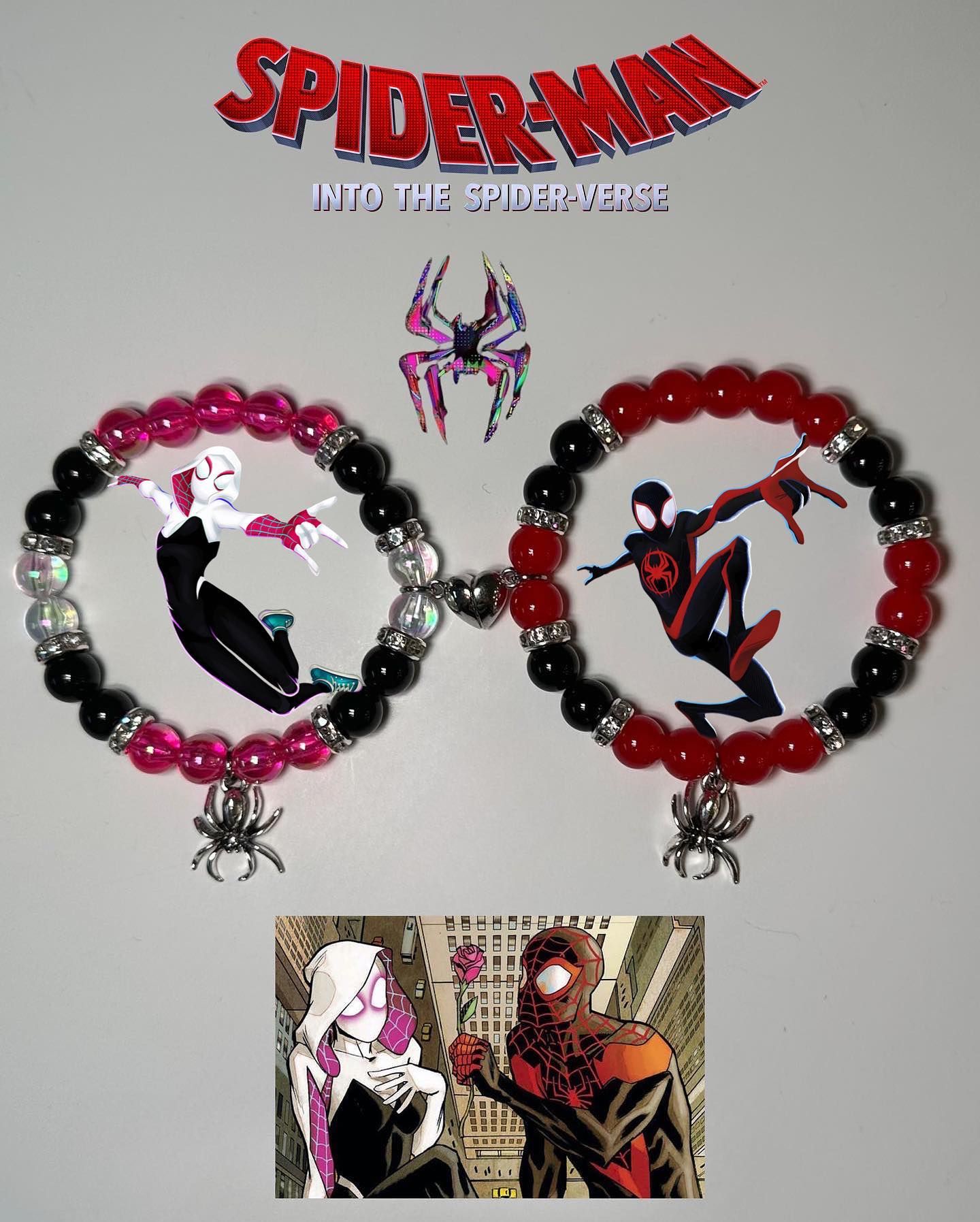 spiderman magnetic couples bracelet